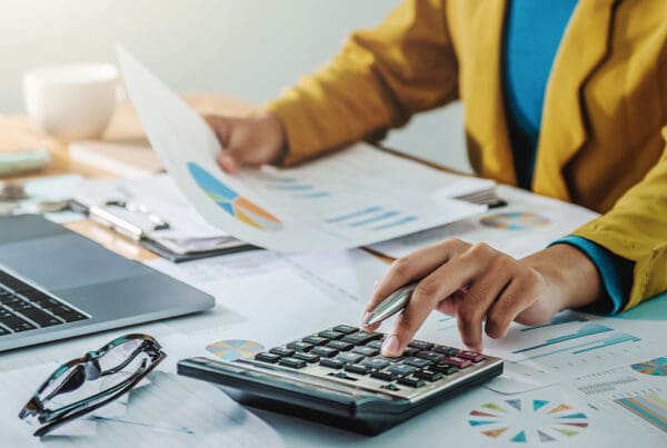 Prequalify for Surety Bonding - Business Woman Working in Finance and Accounting Analyze Financial Budget in the Office